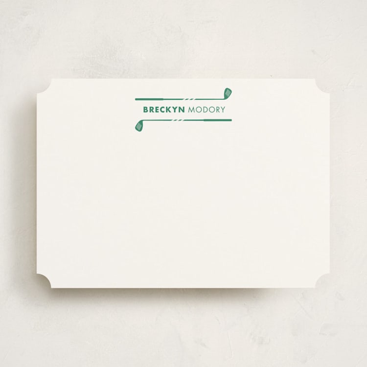 "On the Green" - Personalized Stationery Cards in Grass by Pinky Diamond Studio - Front