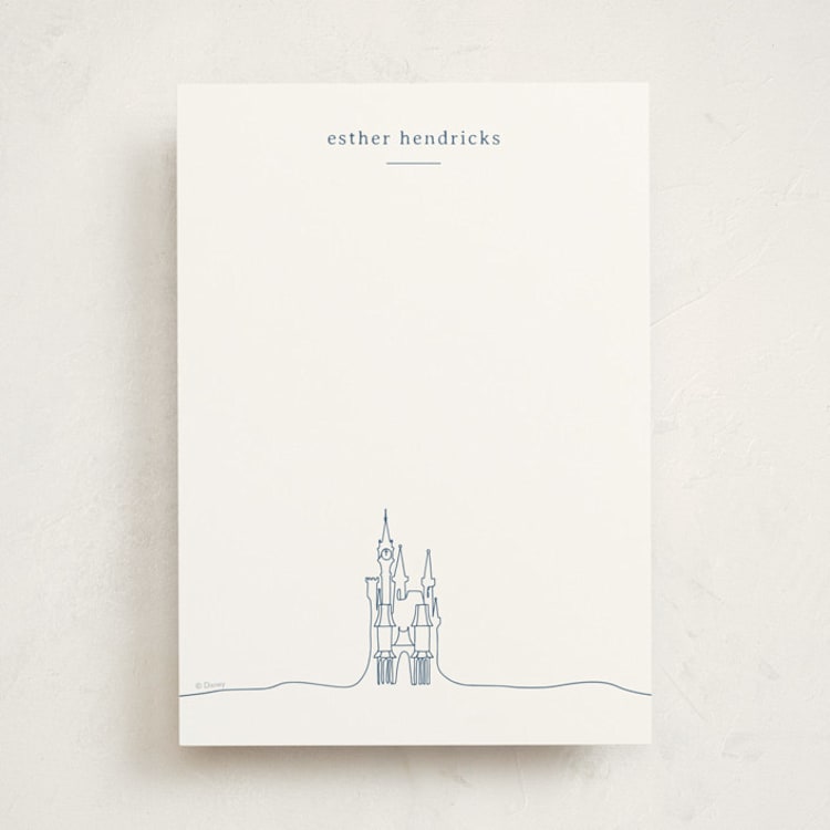 "The Castle from Disney's Cinderella" - Personalized Stationery Cards in Midnight by Britt Mills - Front