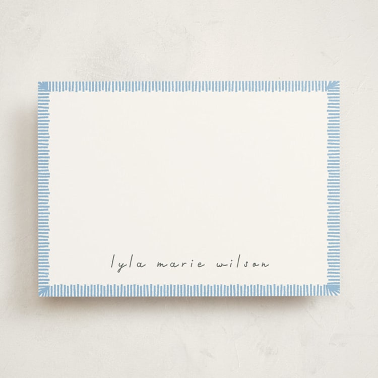 "Coastal" - Personalized Stationery Cards in Sky by letterfix - Front