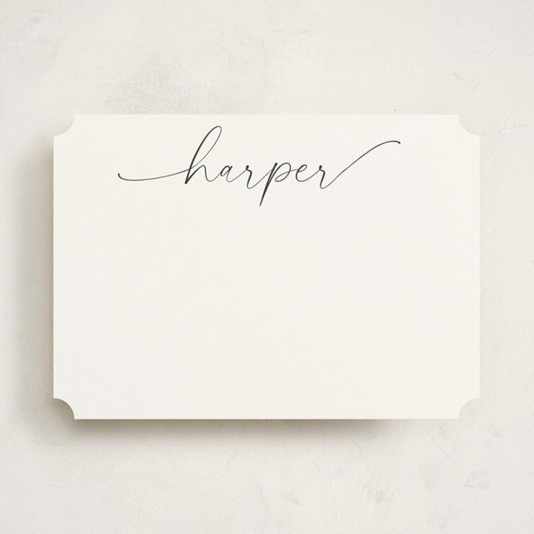 "Flourish" - Personalized Stationery Cards in Ink by Susan Asbill - Front