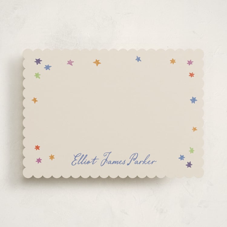 "Starlight" - Personalized Stationery Cards in Rainbow by Maja Cunningham - Front