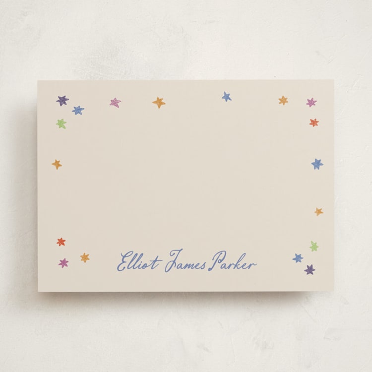"Starlight" - Personalized Stationery Cards in Rainbow by Maja Cunningham - Front