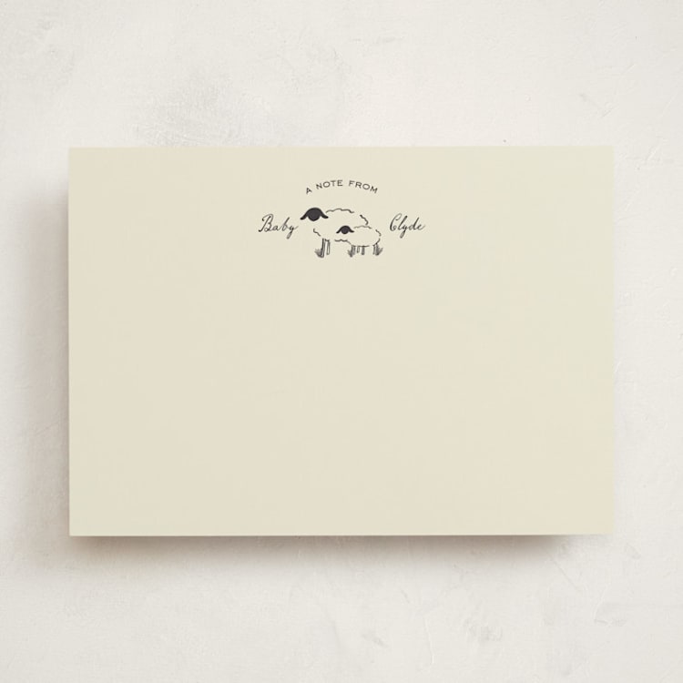 "Flock & Field" - Personalized Stationery Cards in Ink by Sarah Rosenthal - Front