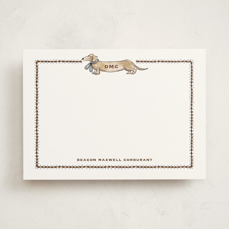 "CANINO" - Personalized Stationery Cards in Sky by Pati Cascino - Front
