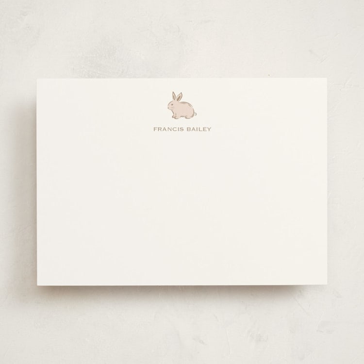 "Hop On By" - Personalized Stationery Cards in Neopolitan by Carolyn MacLaren - Front