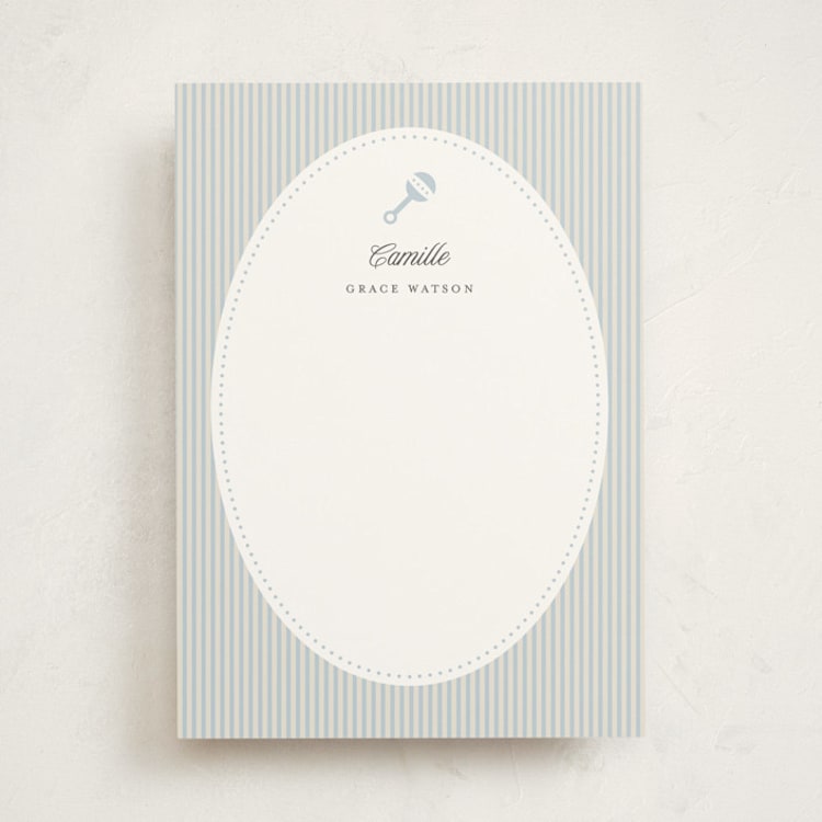 "hochet" - Personalized Stationery Cards in Bluebell by Benita Crandall - Front