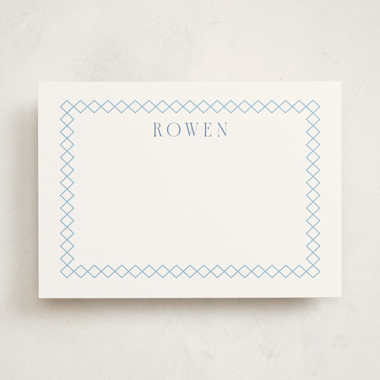 "Baby Bit" - Personalized Stationery Cards in Sky by Alston Foster - Front