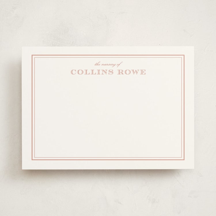 "Engraved name" - Personalized Stationery Cards in Ballet slipper by Stacey Meacham - Front