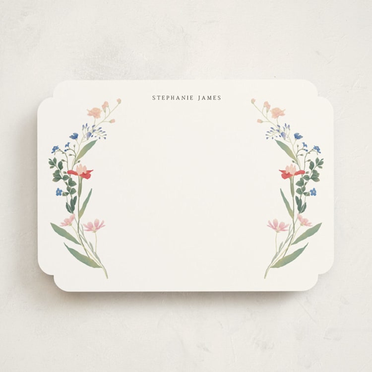 "Botanical" - Personalized Stationery Cards in Spring by Elly - Front