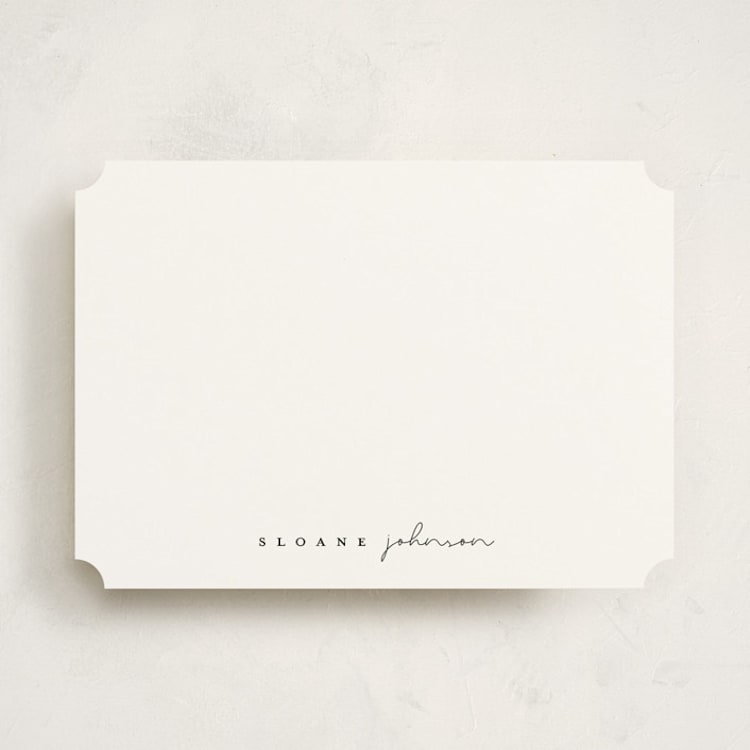 "Modern Classic" - Personalized Stationery Cards in Ink by Brianne Larsen - Front