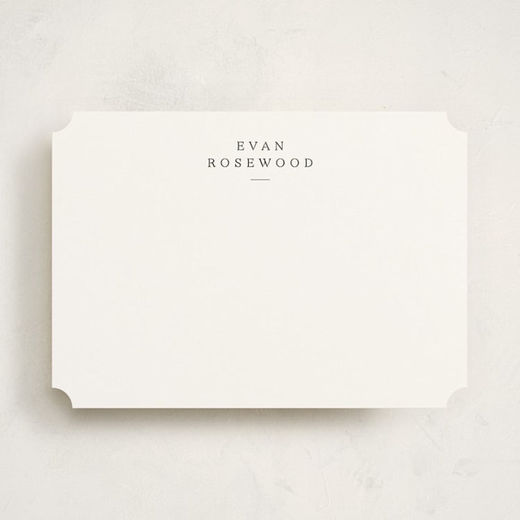 "Softspoken" - Personalized Stationery Cards in Cloud by Sara Hicks Malone - Front