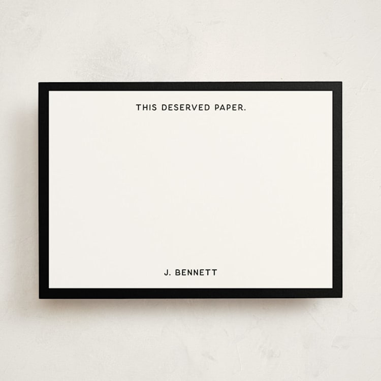 "Cooler Than A Text" - Personalized Stationery Cards in Noir by Kimberly FitzSimons - Front