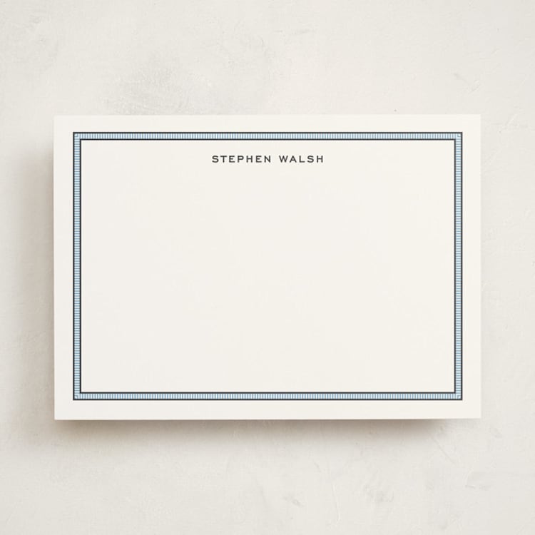 "Sullivans" - Personalized Stationery Cards in Tide by Megan Davis - Front