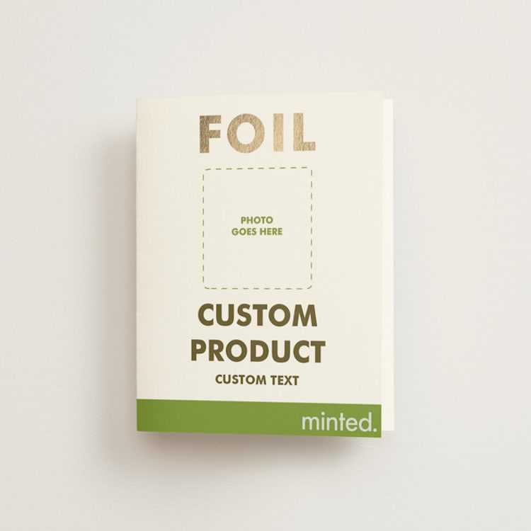 "Portrait Custom" - Foil-Pressed Bridal Shower Thank You Cards in Golden by Minted - Front