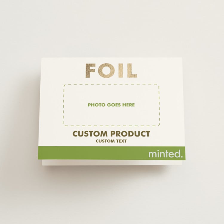 "Landscape Custom" - Foil-Pressed Bridal Shower Thank You Cards in Golden by Minted - Front