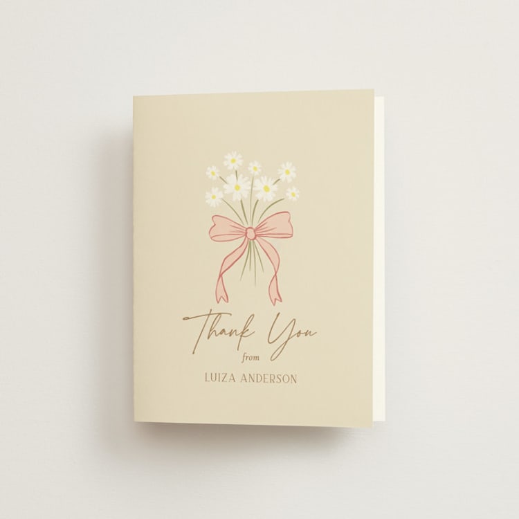 "Cottage Garden" - Bridal Shower Thank You Cards in Cream by Ana Sharpe - Front