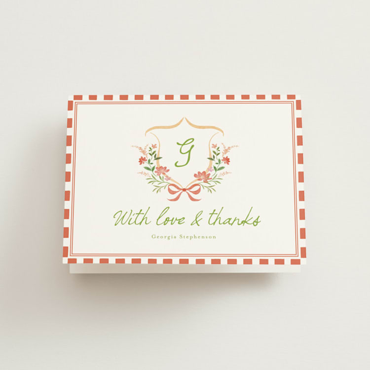 "Grandview" - Bridal Shower Thank You Cards in Sunset by Melanie Kosuge - Front