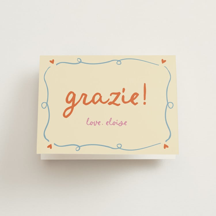 "Cin Cin" - Bridal Shower Thank You Cards in Verona by Stephanie Heinrich Godbout - Front