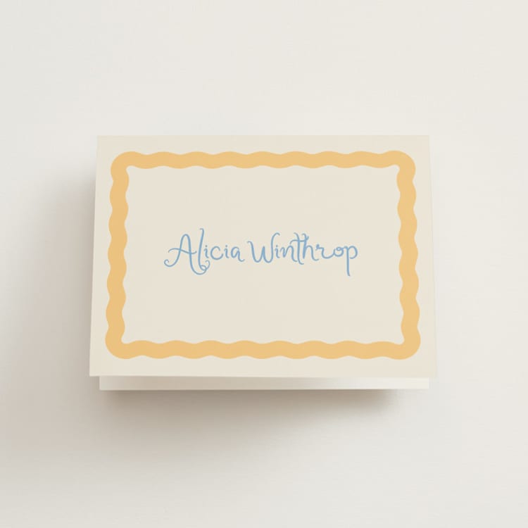 "Augusta" - Bridal Shower Thank You Cards in Melon by Megan Davis - Front