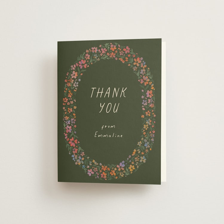 "Wildflowers" - Bridal Shower Thank You Cards in Confetti by 2birdstone - Front