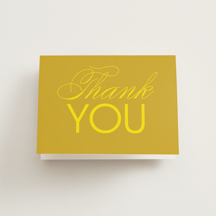 "Bloom" - Bridal Shower Thank You Cards in Island Citrus by Morgan Kendall - Front