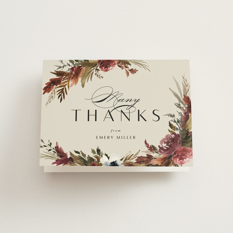 "poetique" - Bridal Shower Thank You Cards in Autumn by Kate Ahn - Front
