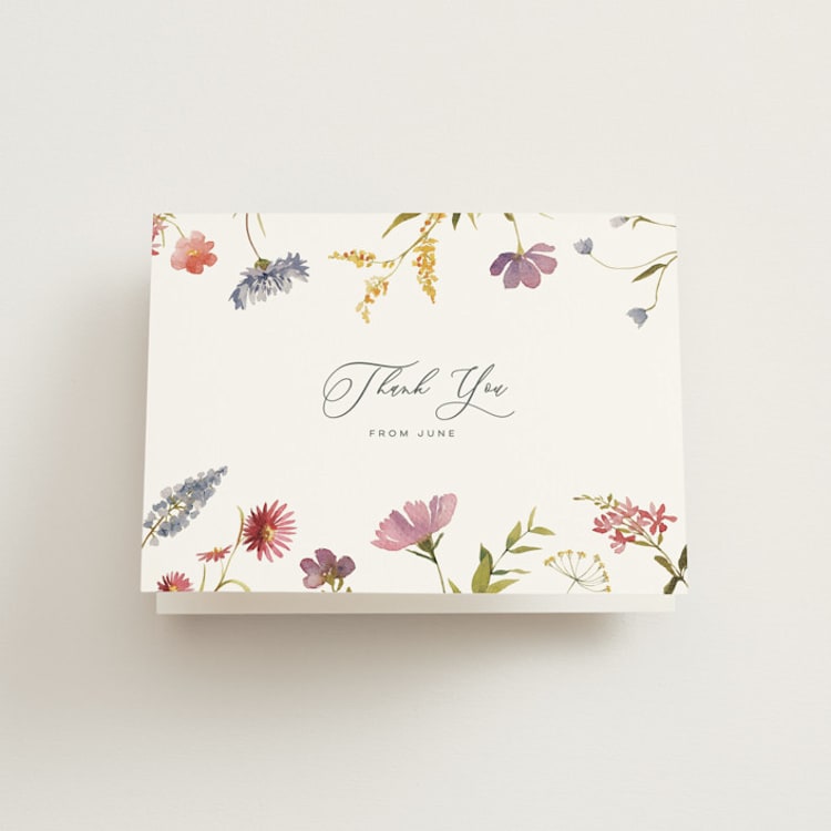 "Untied" - Bridal Shower Thank You Cards in Sherbert by Erin Hodges - Front