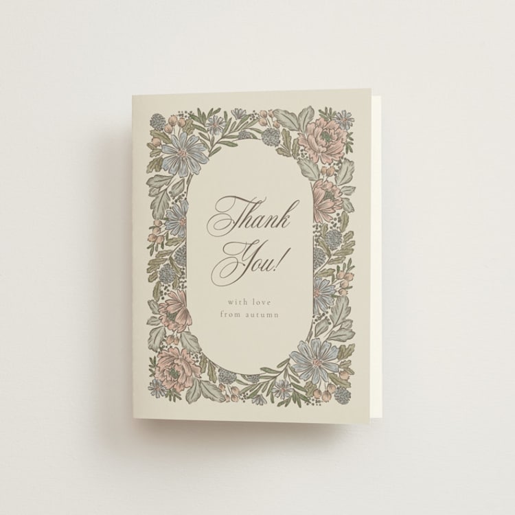 "bouquet wrap" - Bridal Shower Thank You Cards in Hydrangea by Jen Owens - Front