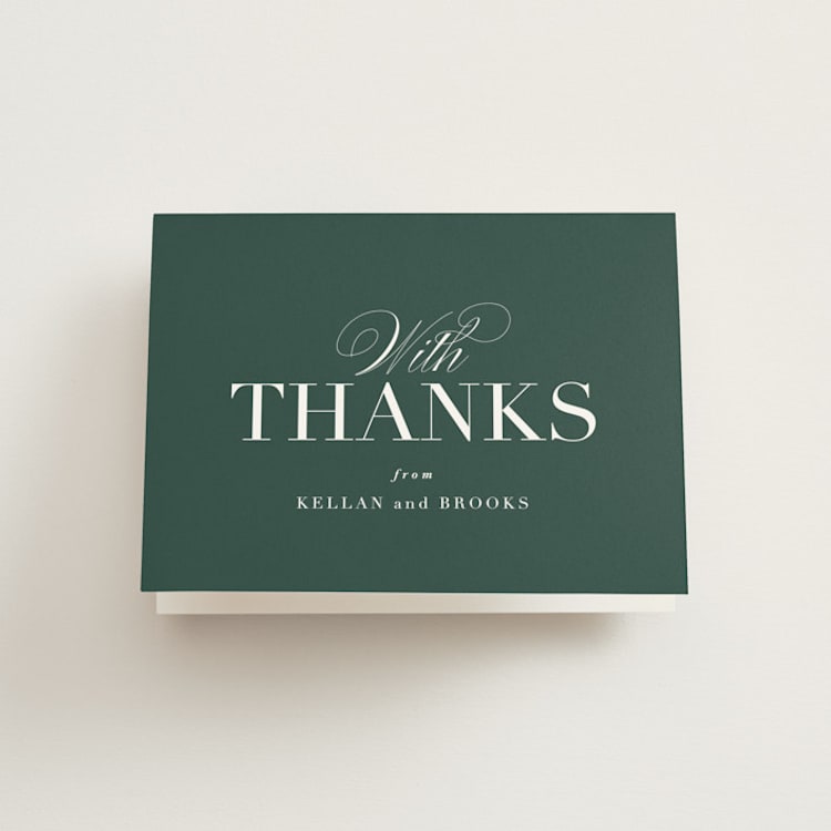 "Couple" - Bridal Shower Thank You Cards in Forest by Lea Delaveris - Front