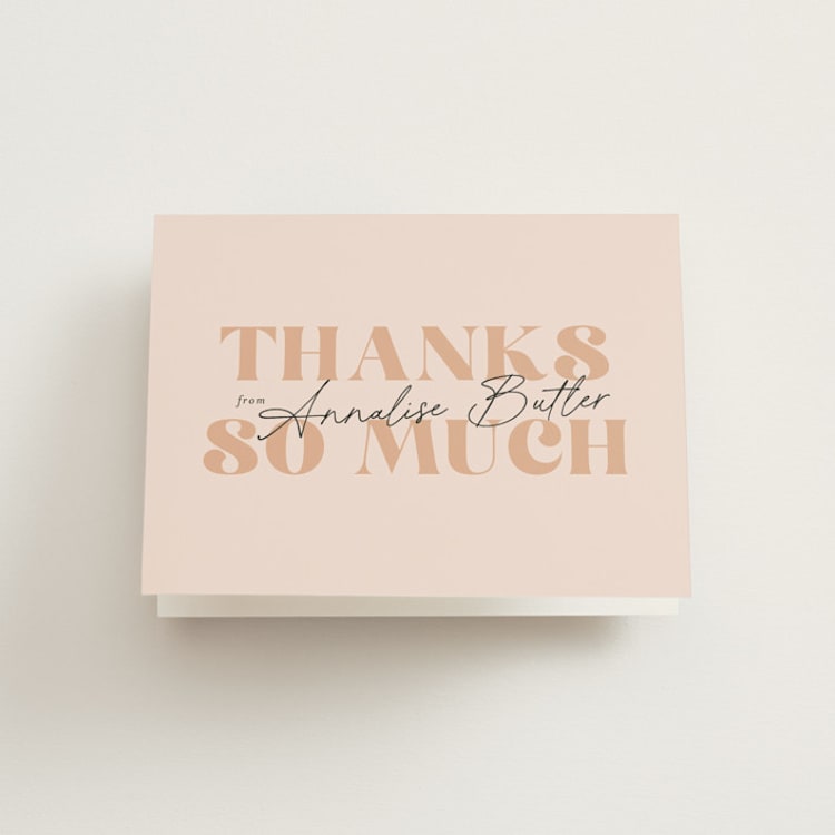 "Let's Brunch" - Bridal Shower Thank You Cards in Petal by Sandra Picco Design - Front