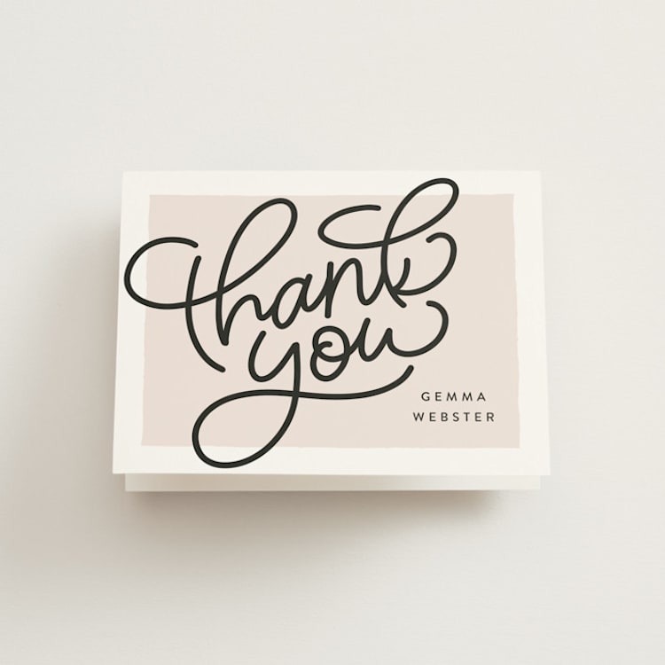 "Brunch for the bride" - Bridal Shower Thank You Cards in Blush by Lea Delaveris - Front