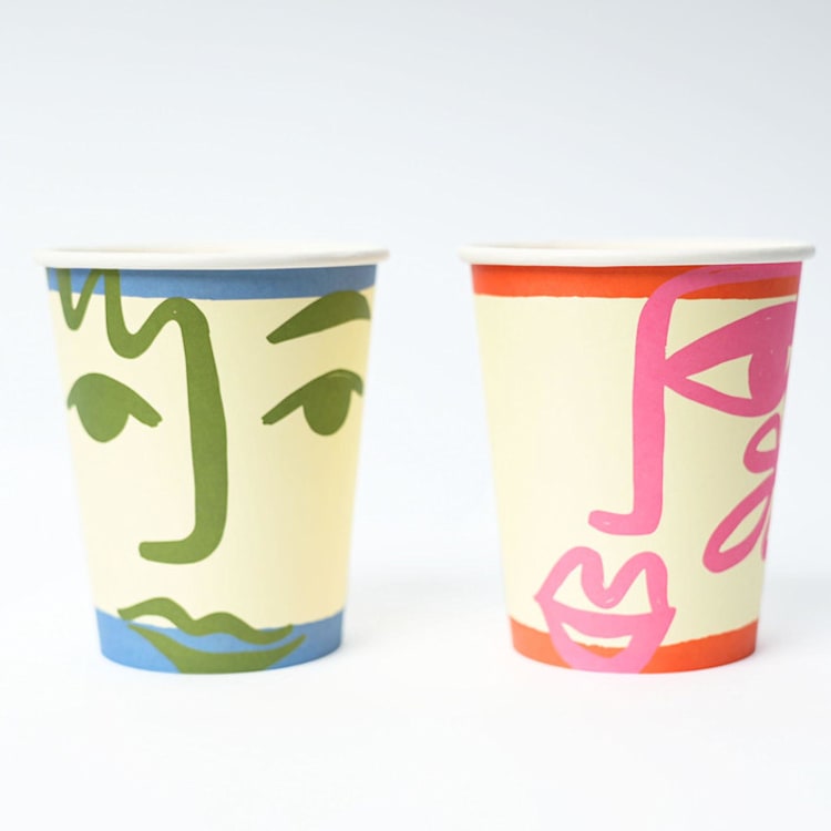 "Art Party Cups" - Party Cups in multicolor by POP Party Supplies