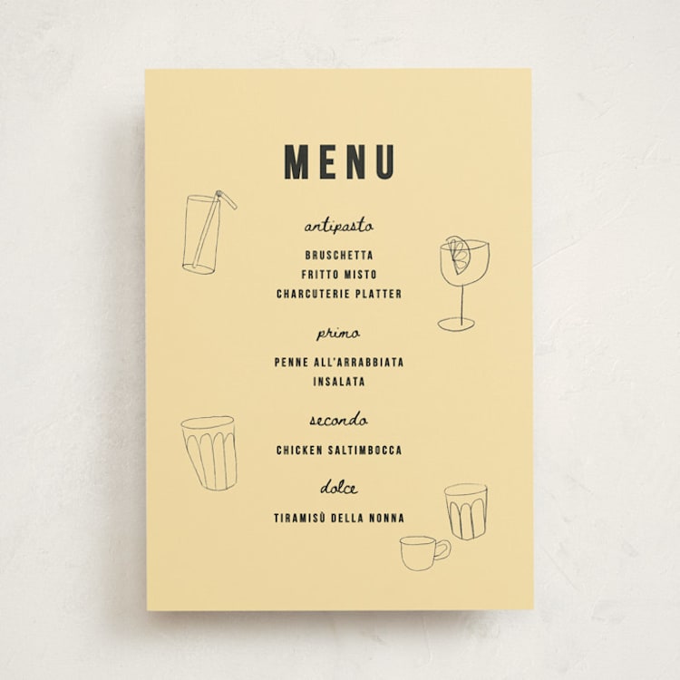 "Aperol" - Party Menus in Crema by Studio Suku - Front