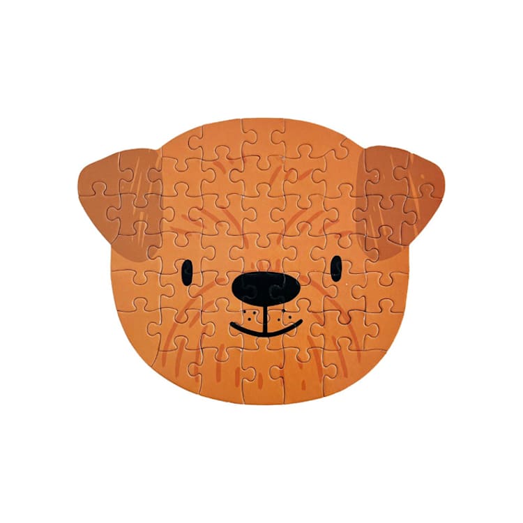 "Bow Wow "Puppy" Mini Puzzle" - Puzzles in beige by Jollity and Co
