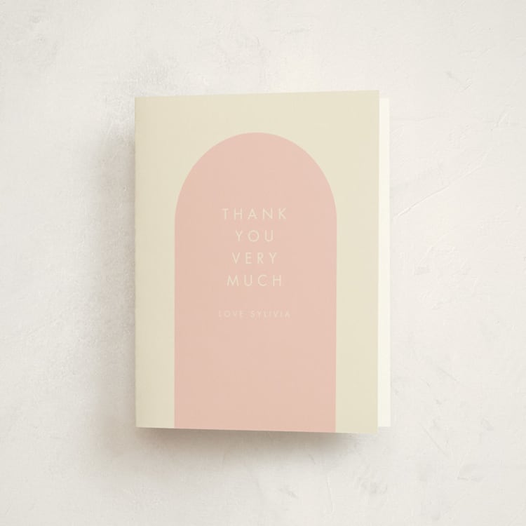 "party streamers" - Quinceañera Thank You Cards in Peony by Baumbirdy - Front
