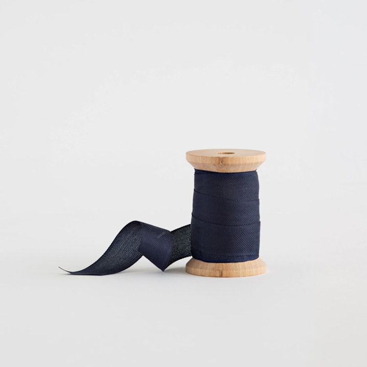 "Navy Shimmer" - Ribbon in navy by Minted - Ribbon