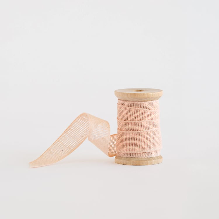 "Blush Loose Weave Cotton" - Ribbon in blush by Minted - Ribbon