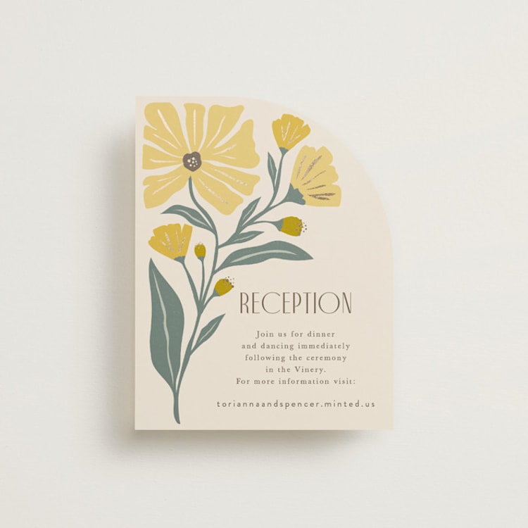 "storybook garden" - Reception Cards in Buttercup by Karidy Walker - Front