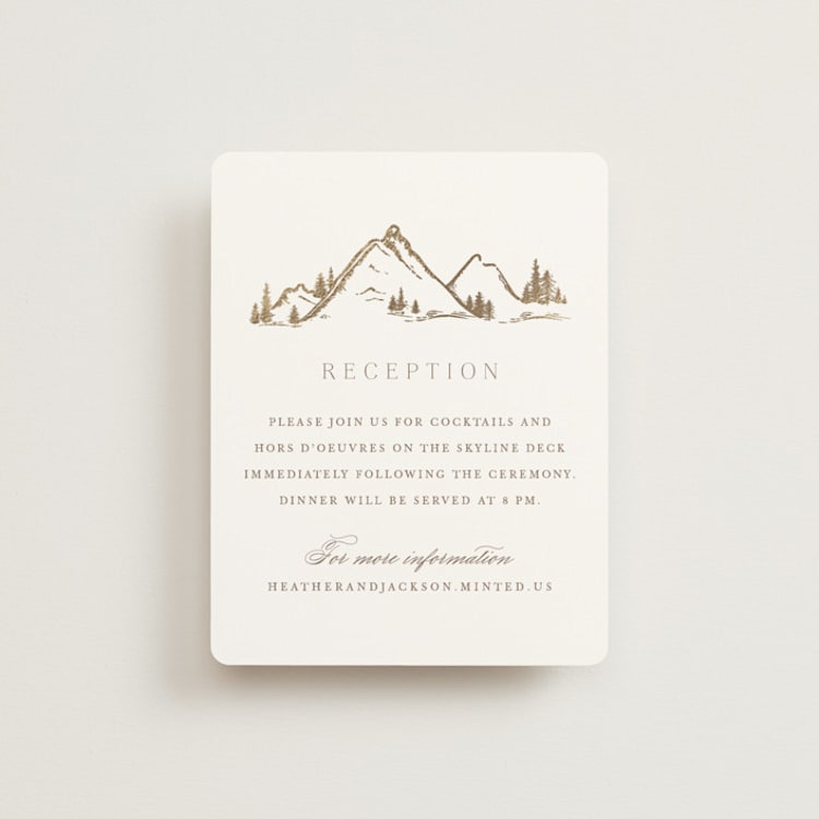 "Colorado" - Reception Cards in Earth by Mansi Verma - Front