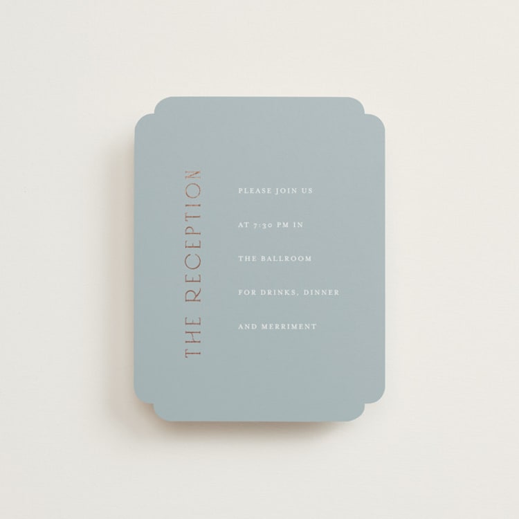 "Gilded Edge" - Reception Cards in Provincial by Angela Thompson - Front