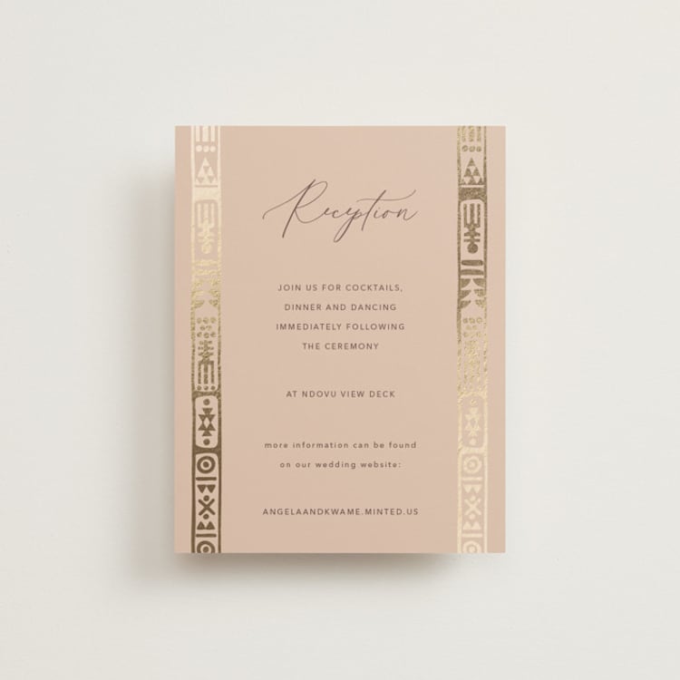 "Cultured Element" - Reception Cards in Sahara by David Michuki - Front
