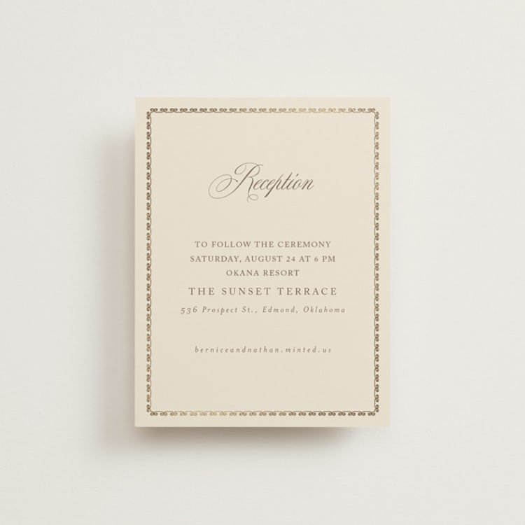 "Ahlum" - Reception Cards in Champagne by Deynaaz Daraei - Front