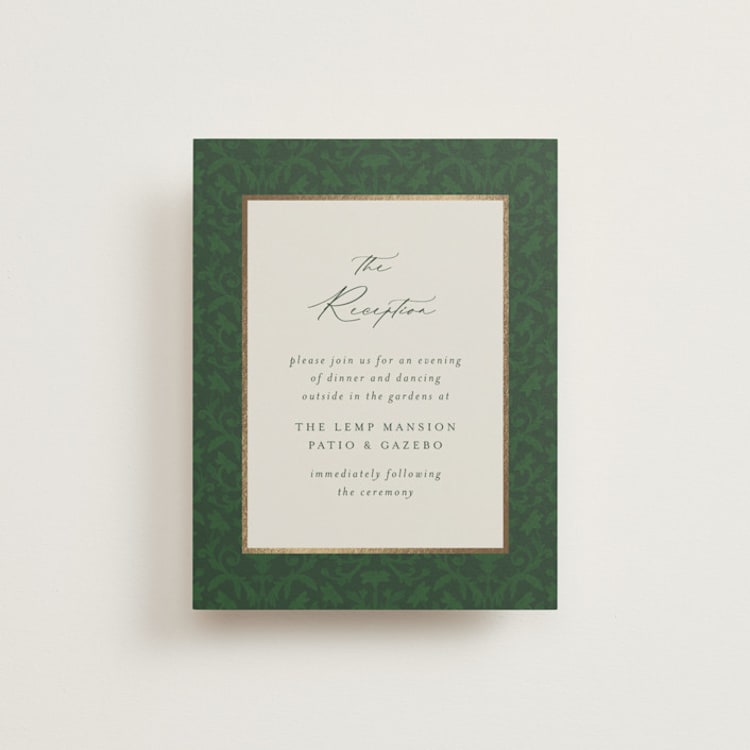 "grandeur" - Reception Cards in Bluebell by Jen Owens - Front