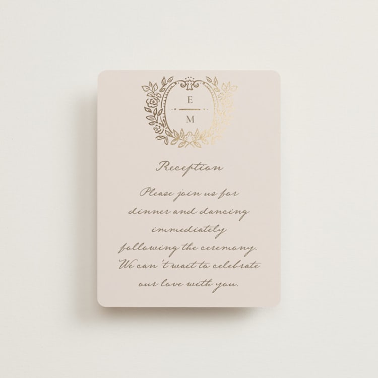 "Manuet" - Reception Cards in Vanilla by Petra Kern - Front