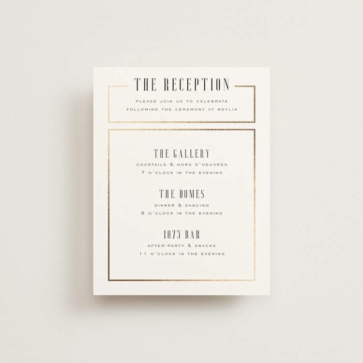 "Documentary" - Reception Cards in Lily by Heather Schertzer - Front