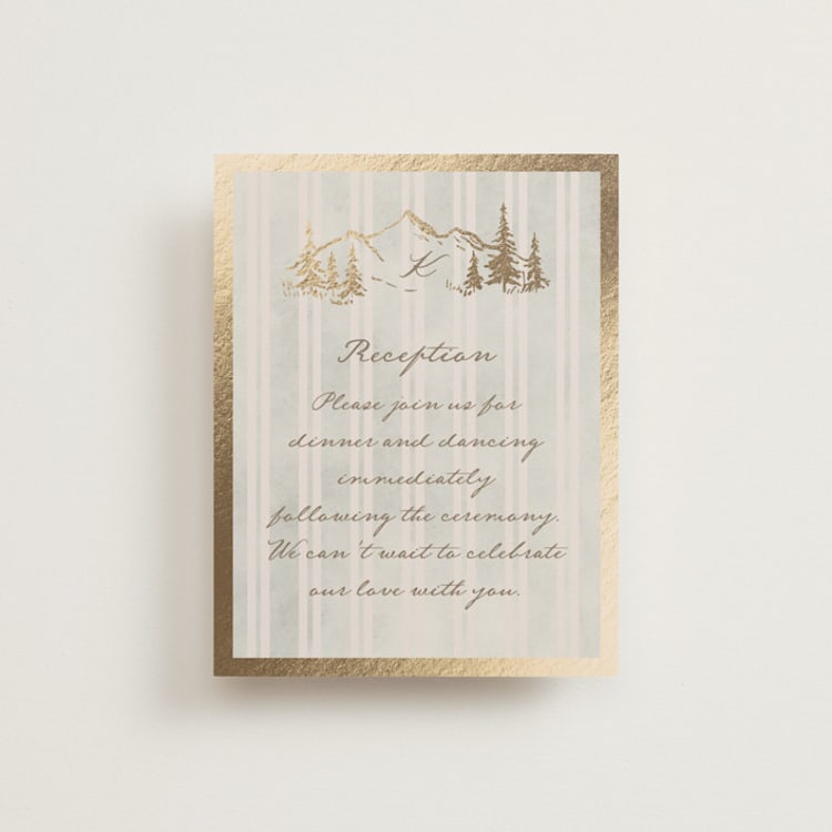 "Mountain Love" - Reception Cards in Dew by Petra Kern - Front