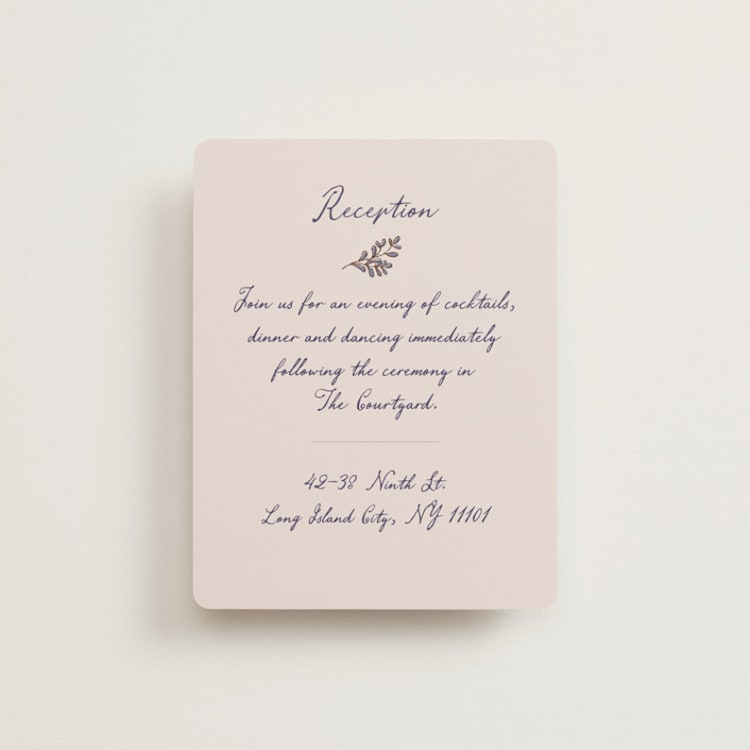 "Together in Bloom" - Reception Cards in Wisteria by Monika Konieczna - Front