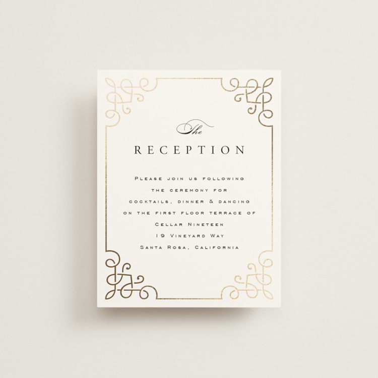 "Intertwined" - Reception Cards in Pearl by Janean Hinger - Front