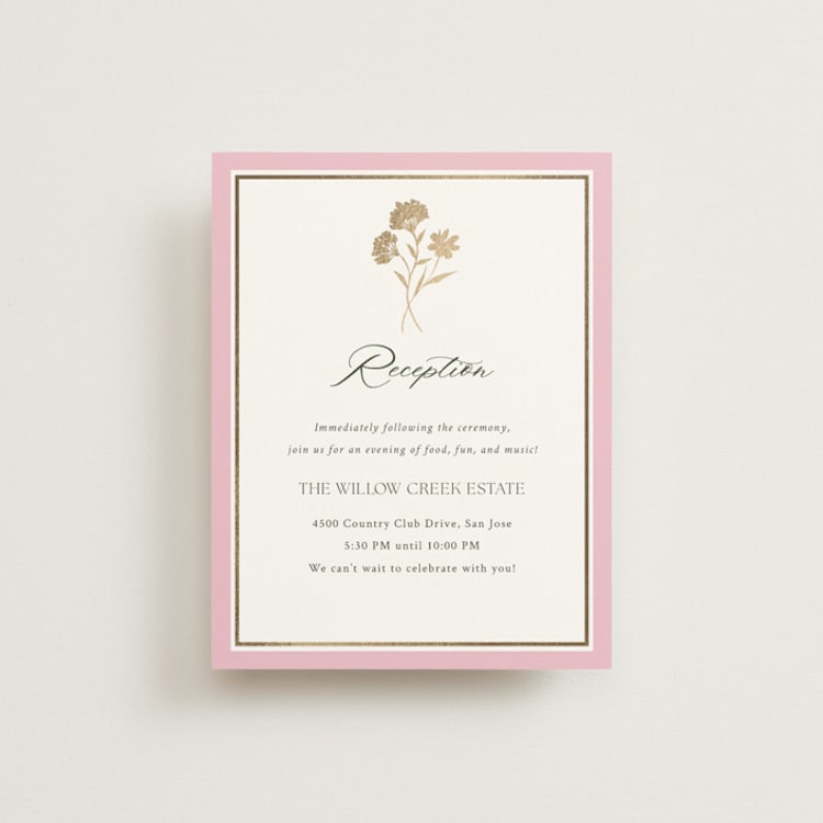 "Bright Garden" - Reception Cards in Garden by Yaling Hou Suzuki - Front
