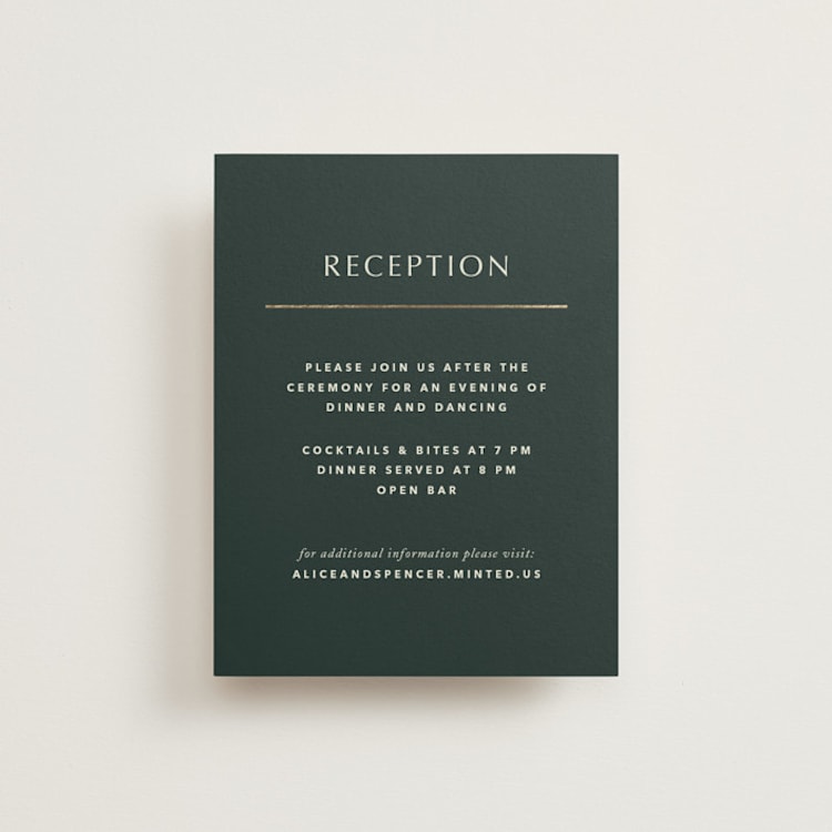 "deco arch" - Reception Cards in Fir by Kindred Fields - Front